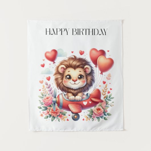 空飛ぶライオンの誕生日 タペストリー (正面)