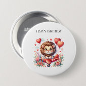 空飛ぶライオンの誕生日 缶バッジ (正面&裏面)