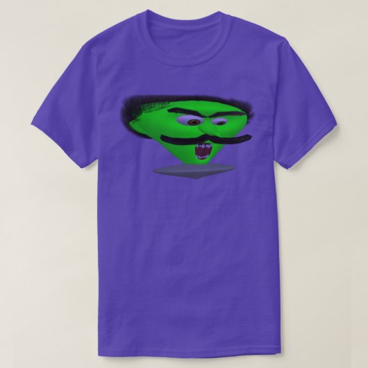 空飛ぶ円盤に乗ったパパの頭Tシャツ Tシャツ (デザイン正面)