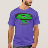 空飛ぶ円盤に乗ったパパの頭Tシャツ Tシャツ (正面)