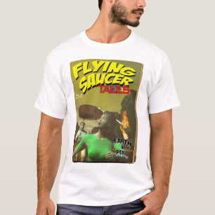 空飛ぶ円盤の物語の擬似パルプカバーワイシャツ Tシャツ