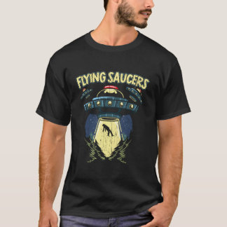 空飛ぶ円盤 UFO誘拐地球外生命体信者 Tシャツ