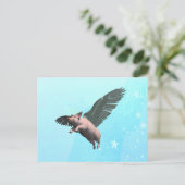 空飛ぶ天使豚 ポストカード (スタンド正面)