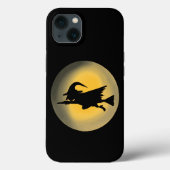 空飛ぶ悪い魔女のシルエット Case-Mate iPhoneケース (裏面)