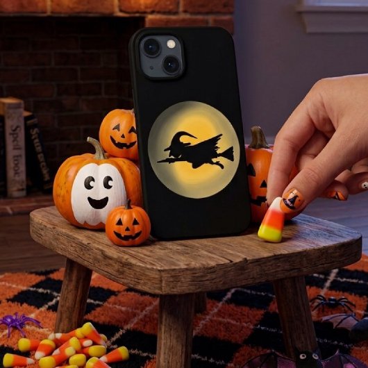 空飛ぶ悪い魔女のシルエット Case-Mate iPhoneケース