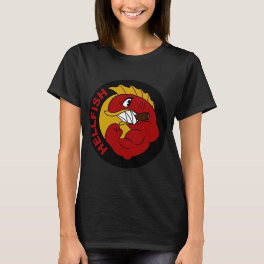 空飛ぶ悪魔魚のタトゥー Tシャツ (正面)