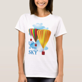 空飛ぶ熱気球 Tシャツ