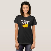 空飛ぶ猫 かわいい 可愛い 猫 羽生えた猫 Tシャツ (正面フル)