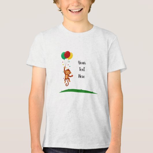 空飛ぶ猿の風船 トライブレンドTシャツ (正面)