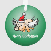空飛ぶ豚のクリスマスアクリルオーナメント オーナメント (裏面)