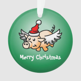 空飛ぶ豚のクリスマスアクリルオーナメント オーナメント