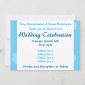 空飛ぶ豚の花嫁と花婿の結婚式招待状 招待状 (裏面)