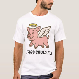 空飛ぶ豚 - ピギーエンジェル Tシャツ