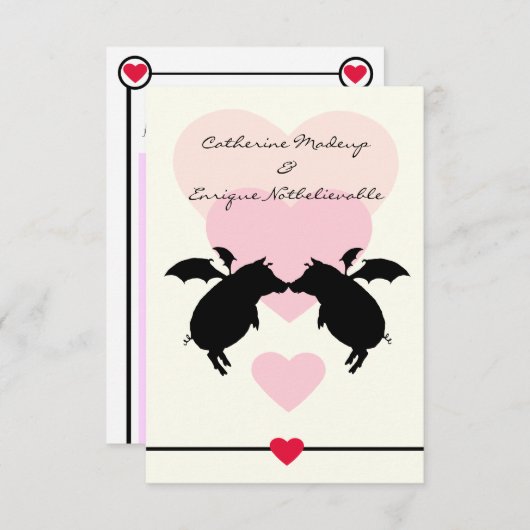 空飛ぶ豚 招待状 (正面/裏面)