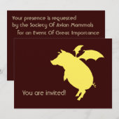 空飛ぶ豚 招待状 (正面/裏面)