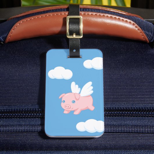 空飛ぶ豚 - 羽のはえたかわいい子豚 ラゲッジタグ (正面インサイチュ2)