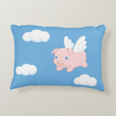 空飛ぶ豚 - 羽根が生えたかわいい子豚 アクセントクッション (裏面)