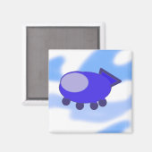 空飛ぶ青い宇宙船マグネット マグネット (正面/裏面)