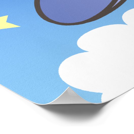 空飛ぶ飛行機 ポスター (角)