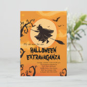 空飛ぶ魔女のハロウィンパーティー招待状 招待状 (スタンド正面)