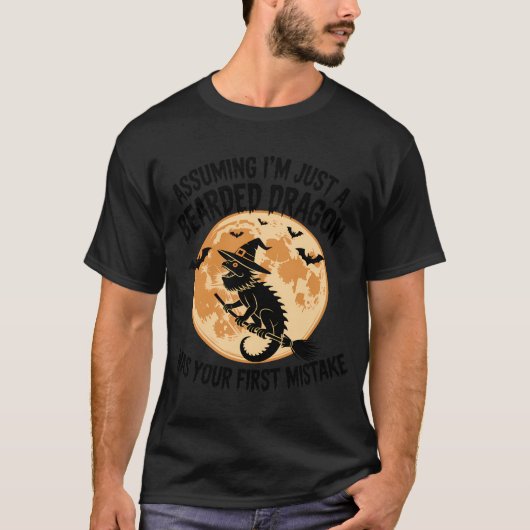 空飛ぶ魔女のフトアゴヒゲトカゲ Tシャツ (正面)