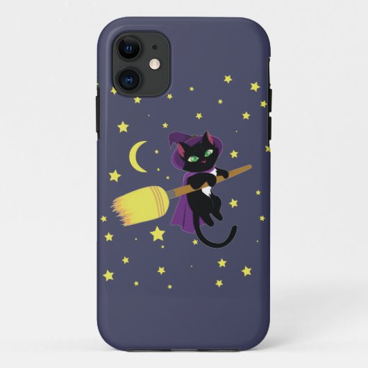 空飛ぶ魔女猫 Case-Mate iPhoneケース (裏面)