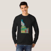 空飛ぶ魚 漁師 釣り アイダホ州の地図 Tシャツ (正面フル)