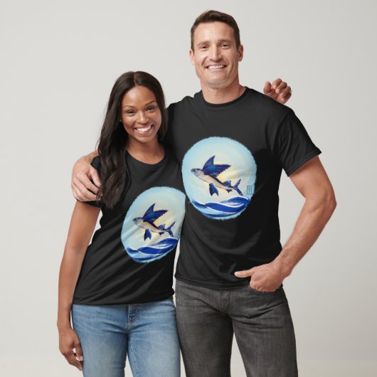 空飛ぶ魚 Tシャツ (ユニセックス)