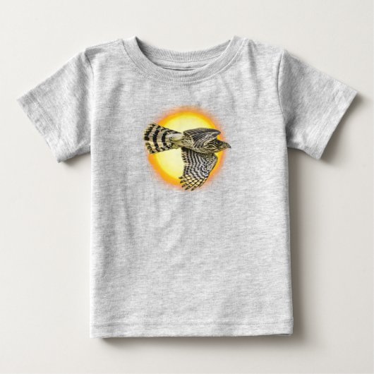 空飛ぶ鷹の炎 ベビーTシャツ (正面)