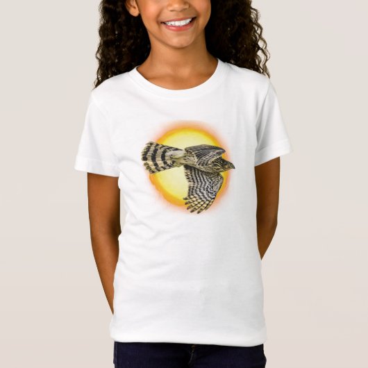 空飛ぶ鷹の炎 Tシャツ (正面)