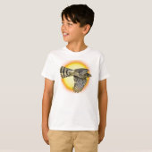 空飛ぶ鷹の炎 Tシャツ (正面フル)