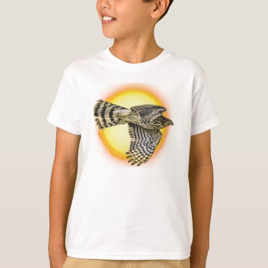 空飛ぶ鷹の炎 Tシャツ (正面)