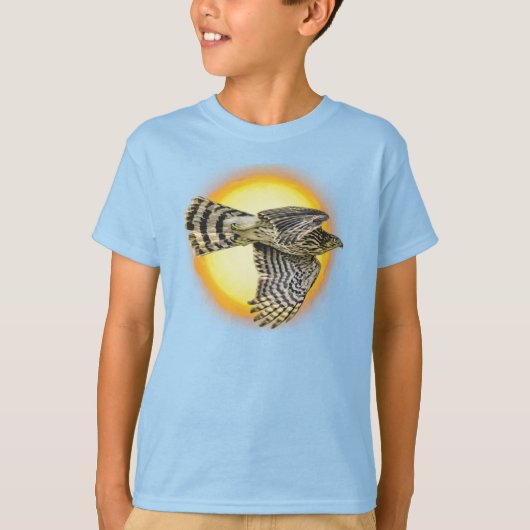 空飛ぶ鷹の炎 Tシャツ (正面)