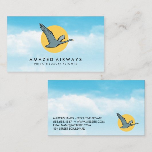 空飛んでいるのガチョウ 名刺 (正面/裏面)