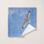 空飛んでいるのソロシーガル バスタオルセット (ウォッシュタオル)