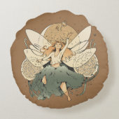 空飛んでいるの妖精 ラウンドクッション (裏面)