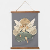 空飛んでいるの妖精 吊り下げ型タペストリー (正面)