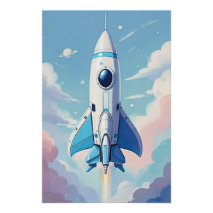空飛んでいるの宇宙船 ポスター