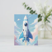 空飛んでいるの宇宙船 ポストカード (スタンド正面)