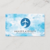 空飛んでいるの飛行機 名刺 (正面)