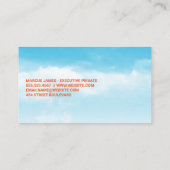 空飛んでいるの飛行機 名刺 (裏面)