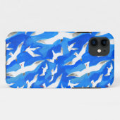 空飛んでいる青のカモメ Case-Mate iPhoneケース (裏面(横))