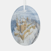 空飛Hohenzollern城：雪のドイツ。 ガラスオーナメント (正面左)
