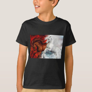 空馬と消防の馬Tシャツ Tシャツ