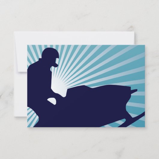 空高いスノーモービル 招待状 (正面)