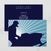 空高いスノーモービル 招待状 (正面/裏面)