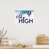 空高い気球 ポスター (キッチン)