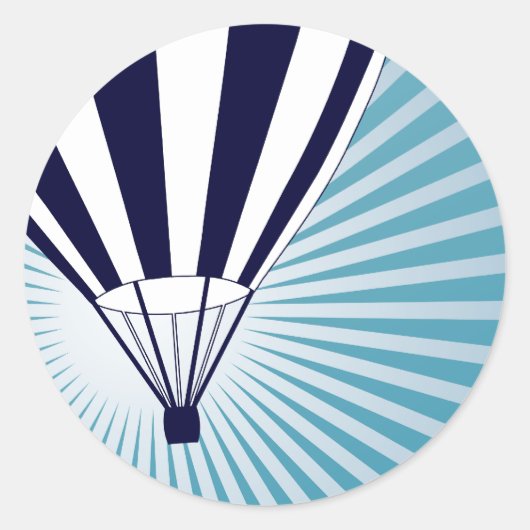 空高い気球 ラウンドシール (正面)