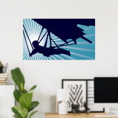 空高い滑つるり ポスター (ホームオフィス)