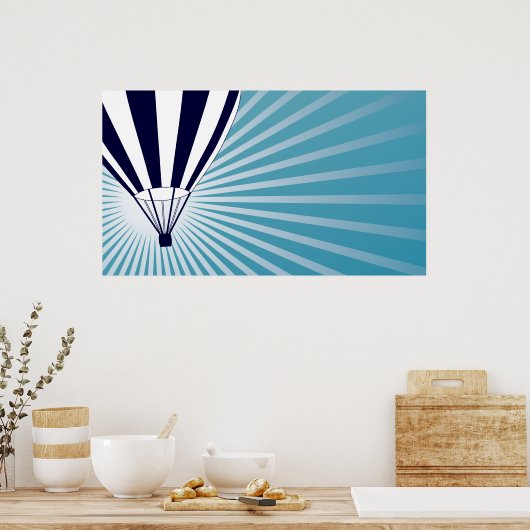 空高い熱気球 ポスター (キッチン)